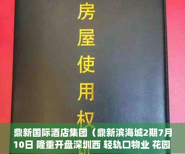 鼎新国际酒店集团（鼎新滨海城2期7月10日 隆重开盘深圳西 轻轨口物业 花园 ）深圳小产权买了多久能卖，