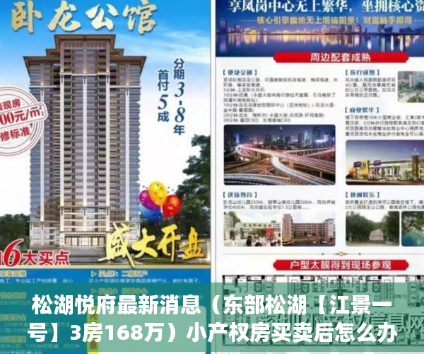 松湖悦府最新消息（东部松湖【江景一号】3房168万）小产权房买卖后怎么办，