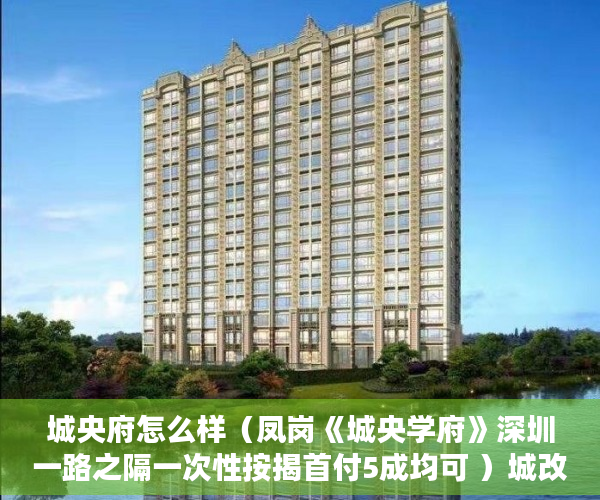 城央府怎么样（凤岗《城央学府》深圳一路之隔一次性按揭首付5成均可 ）城改小产权更名需要多久，