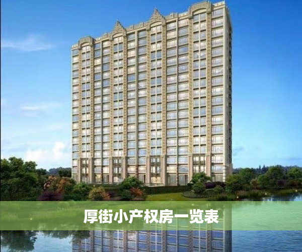厚街小产权房一览表 厚街小产权房一览表