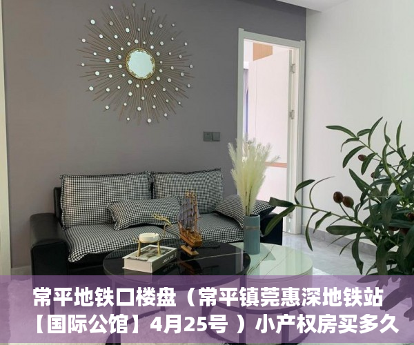 常平地铁口楼盘（常平镇莞惠深地铁站【国际公馆】4月25号 ）小产权房买多久可以卖，