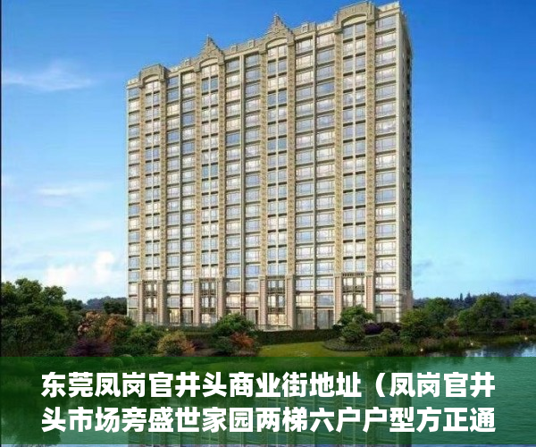 东莞凤岗官井头商业街地址（凤岗官井头市场旁盛世家园两梯六户户型方正通风采光 ）中介买小产权房要做多久监狱，