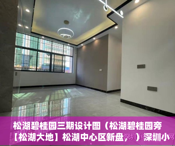 松湖碧桂园三期设计图（松湖碧桂园旁【松湖大地】松湖中心区新盘， ）深圳小产权房学位锁定多久，