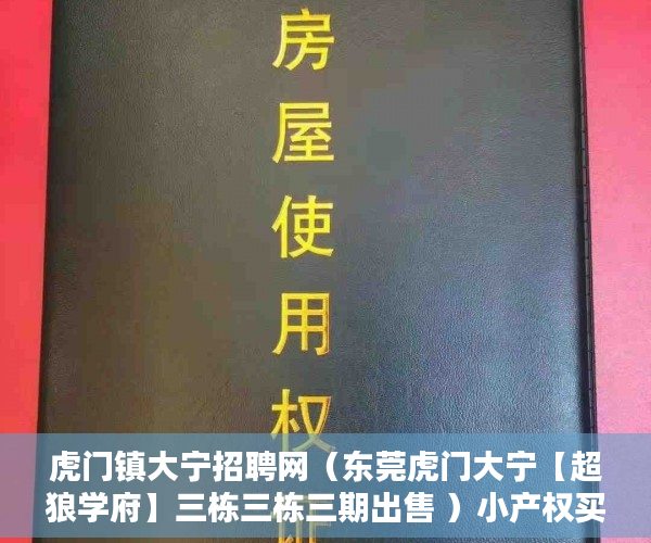 虎门镇大宁招聘网（东莞虎门大宁【超狼学府】三栋三栋三期出售 ）小产权买多久可办居住证，