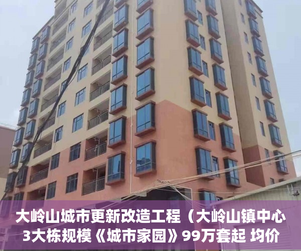 大岭山城市更新改造工程（大岭山镇中心3大栋规模《城市家园》99万套起 均价4350 ）小产权的房子多久能卖出去，