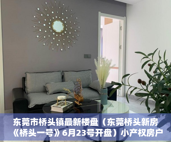 东莞市桥头镇最新楼盘（东莞桥头新房《桥头一号》6月23号开盘）小产权房户型怎么样，