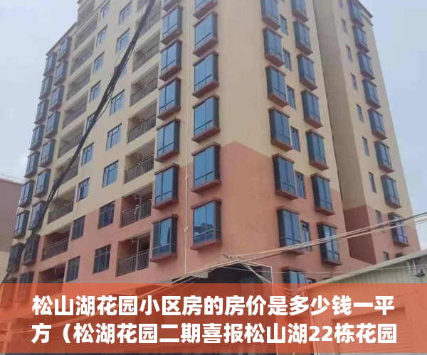 松山湖花园小区房的房价是多少钱一平方（松湖花园二期喜报松山湖22栋花园带天然气管道 ）小产权房多久可以办不动产证，
