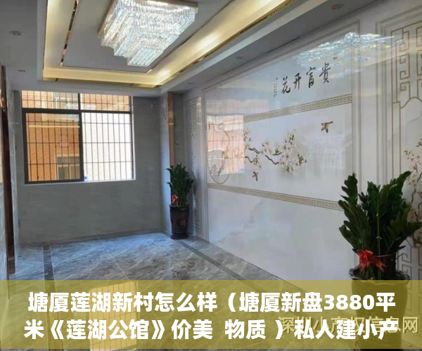 塘厦莲湖新村怎么样（塘厦新盘3880平米《莲湖公馆》价美  物质 ）私人建小产权房出售多久工资，
