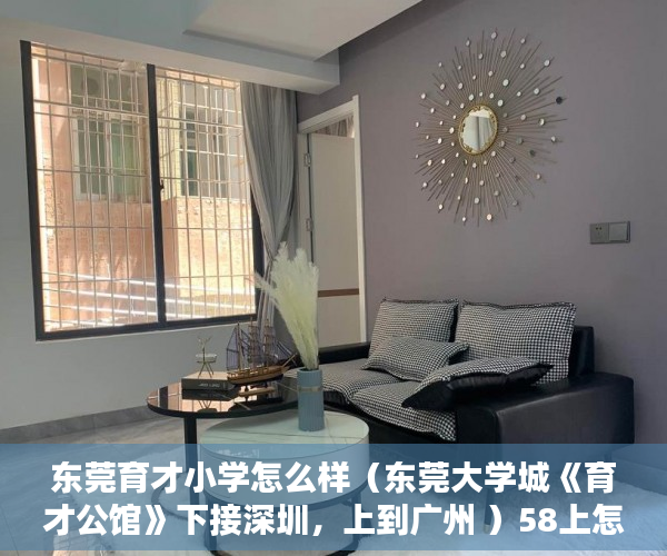 东莞育才小学怎么样（东莞大学城《育才公馆》下接深圳，上到广州 ）58上怎么发布小产权房屋出售，