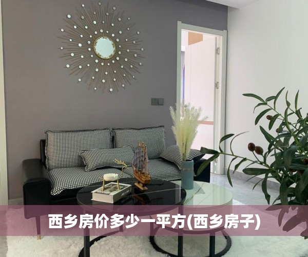 西乡房价多少一平方(西乡房子)