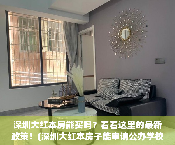 深圳大红本房能买吗？看看这里的最新政策！(深圳大红本房子能申请公办学校吗)