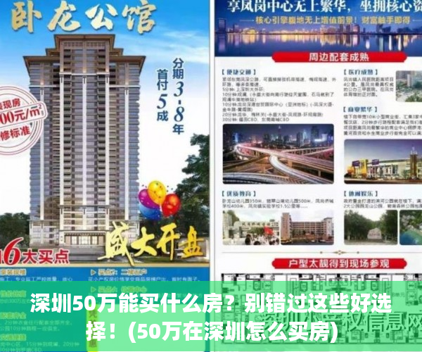 深圳50万能买什么房？别错过这些好选择！(50万在深圳怎么买房)