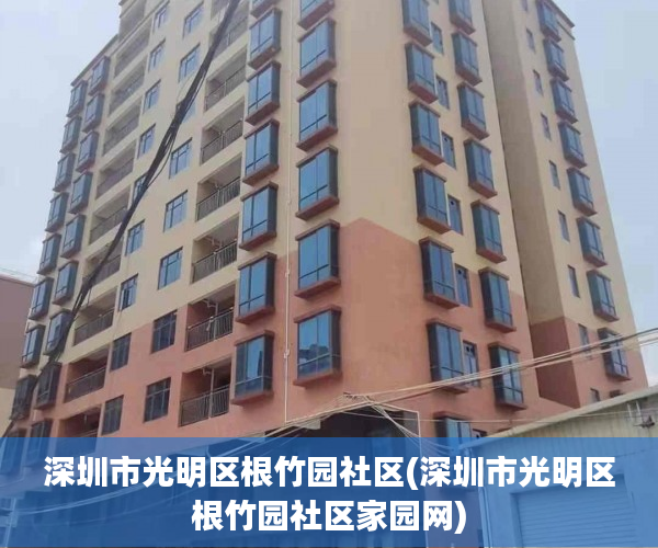 深圳市光明区根竹园社区(深圳市光明区根竹园社区家园网)