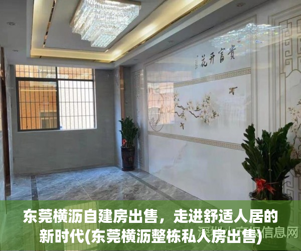 东莞横沥自建房出售，走进舒适人居的新时代(东莞横沥整栋私人房出售)