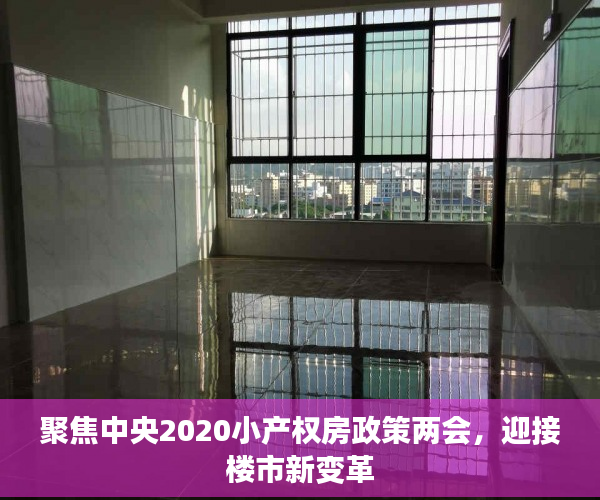 聚焦中央2020小产权房政策两会，迎接楼市新变革