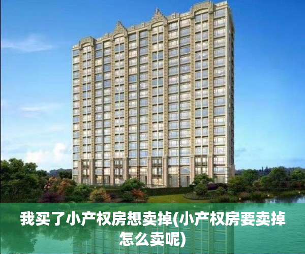 我买了小产权房想卖掉(小产权房要卖掉怎么卖呢) 我买了小产权房想卖掉(小产权房要卖掉怎么卖呢)