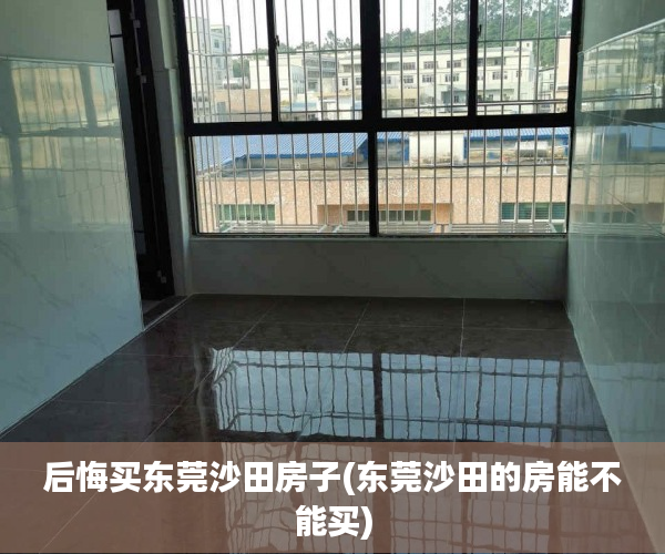 后悔买东莞沙田房子(东莞沙田的房能不能买) 后悔买东莞沙田房子(东莞沙田的房能不能买)
