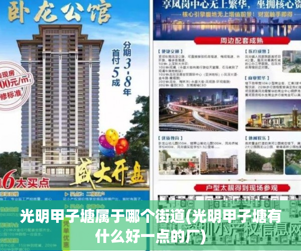 光明甲子塘属于哪个街道(光明甲子塘有什么好一点的厂)