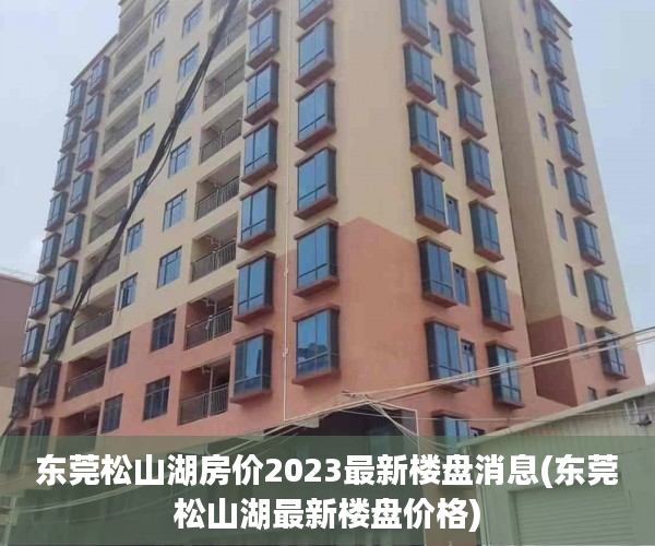 东莞松山湖房价2023最新楼盘消息(东莞松山湖最新楼盘价格) 东莞松山湖房价2023最新楼盘消息(东莞松山湖最新楼盘价格)