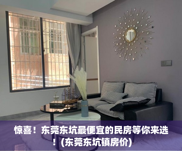 惊喜！东莞东坑最便宜的民房等你来选！(东莞东坑镇房价)