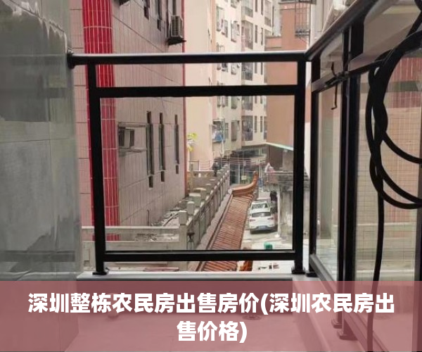 深圳整栋农民房出售房价(深圳农民房出售价格)