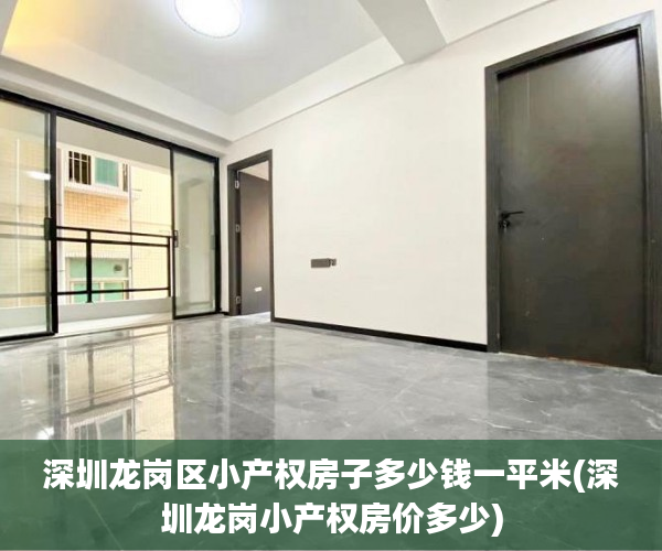 深圳龙岗区小产权房子多少钱一平米(深圳龙岗小产权房价多少)
