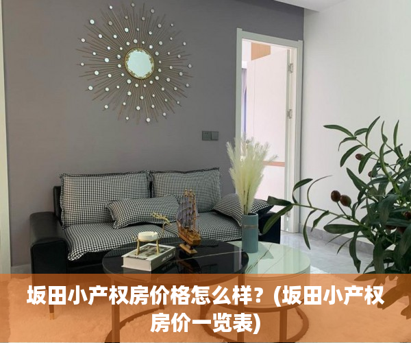 坂田小产权房价格怎么样？(坂田小产权房价一览表)