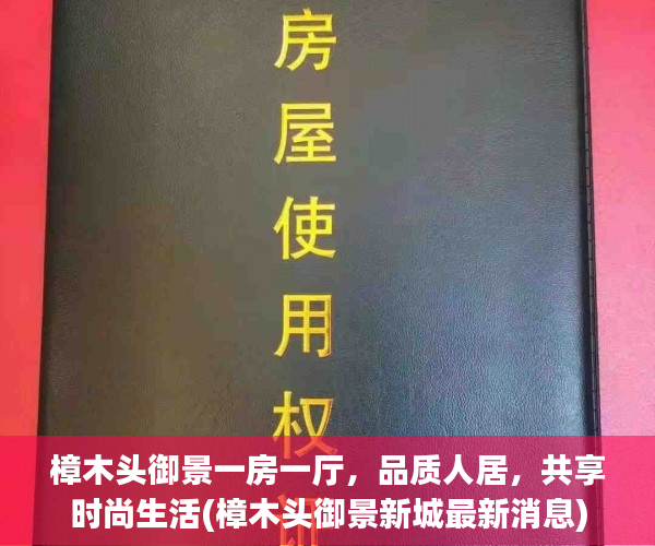 樟木头御景一房一厅，品质人居，共享时尚生活(樟木头御景新城最新消息)