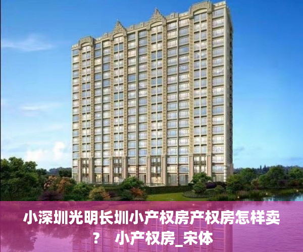 小深圳光明长圳小产权房产权房怎样卖？  小产权房_宋体