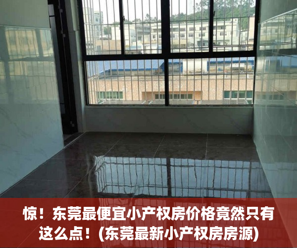 惊！东莞最便宜小产权房价格竟然只有这么点！(东莞最新小产权房房源)