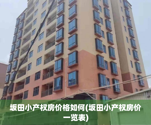 坂田小产权房价格如何(坂田小产权房价一览表)