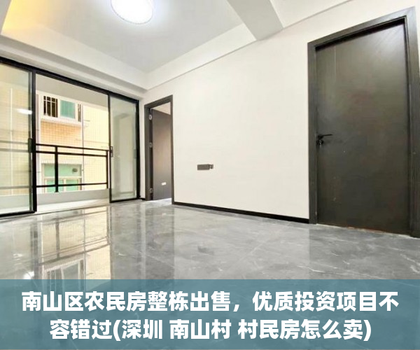 南山区农民房整栋出售，优质投资项目不容错过(深圳 南山村 村民房怎么卖)