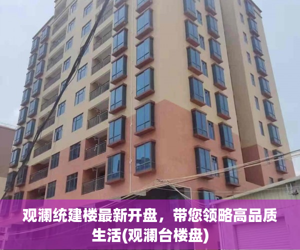 观澜统建楼最新开盘，带您领略高品质生活(观澜台楼盘)