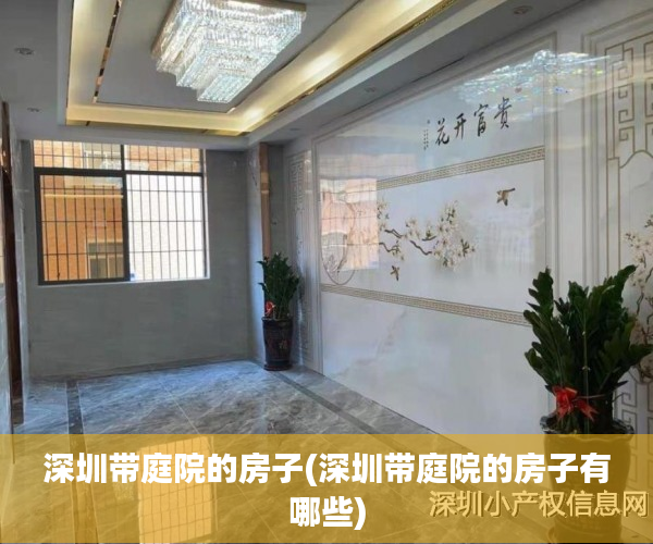 深圳带庭院的房子(深圳带庭院的房子有哪些)