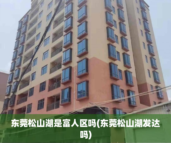 东莞松山湖是富人区吗(东莞松山湖发达吗) 东莞松山湖是富人区吗(东莞松山湖发达吗)