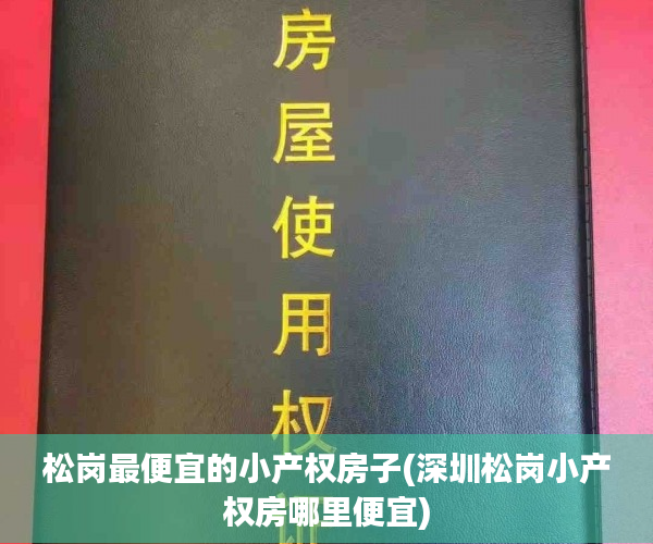 松岗最便宜的小产权房子(深圳松岗小产权房哪里便宜)