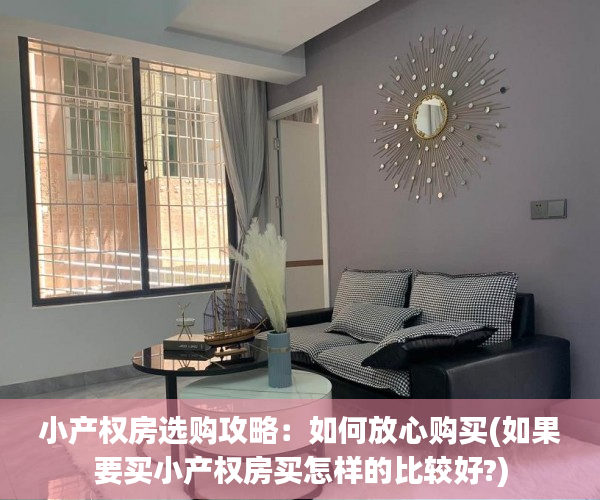 小产权房选购攻略：如何放心购买(如果要买小产权房买怎样的比较好?)