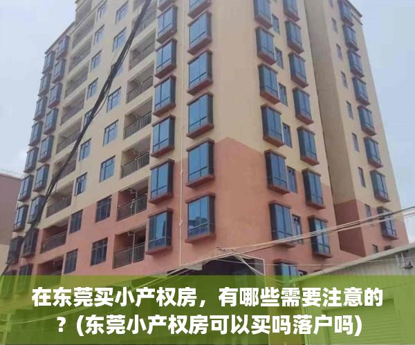在东莞买小产权房，有哪些需要注意的？(东莞小产权房可以买吗落户吗)
