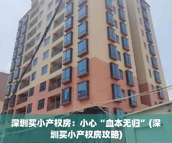 深圳买小产权房：小心“血本无归”(深圳买小产权房攻略)