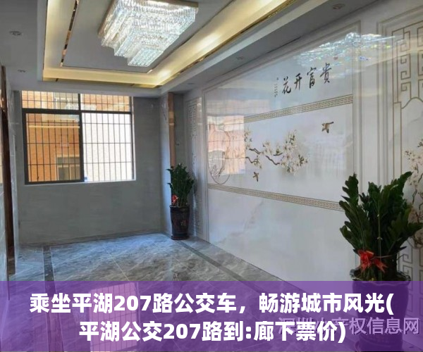 乘坐平湖207路公交车，畅游城市风光(平湖公交207路到:廊下票价)