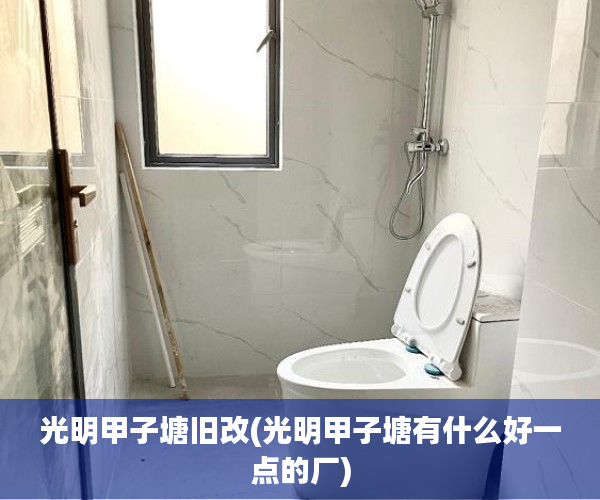 光明甲子塘旧改(光明甲子塘有什么好一点的厂)