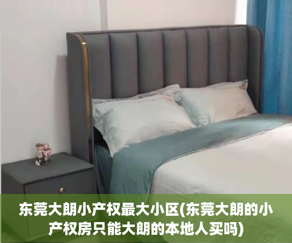 东莞大朗小产权最大小区(东莞大朗的小产权房只能大朗的本地人买吗) 东莞大朗小产权最大小区(东莞大朗的小产权房只能大朗的本地人买吗)