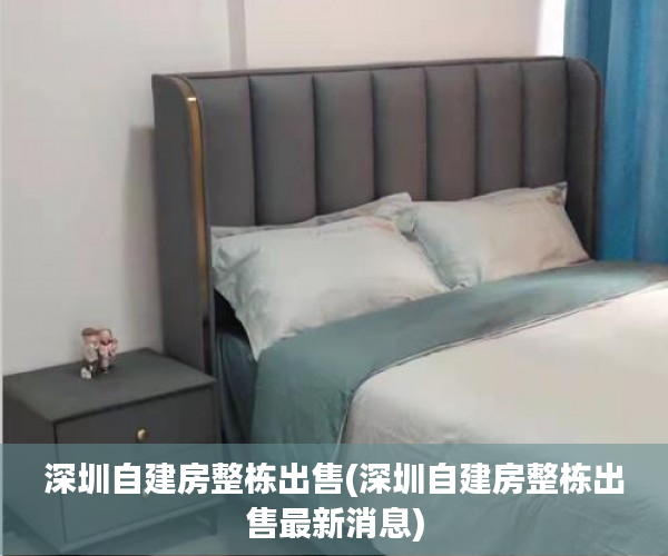 深圳自建房整栋出售(深圳自建房整栋出售最新消息)