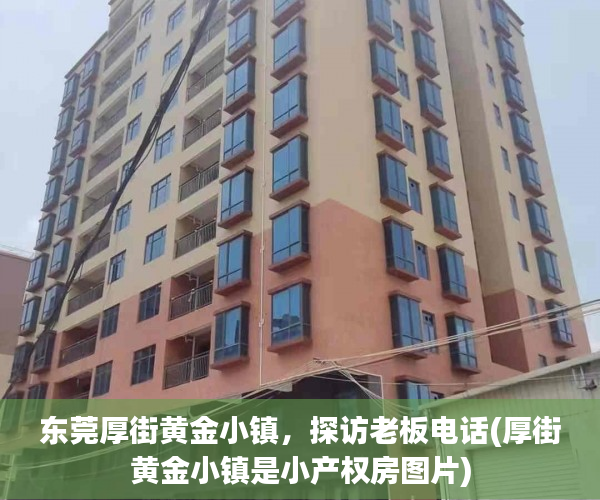 东莞厚街黄金小镇，探访老板电话(厚街黄金小镇是小产权房图片)