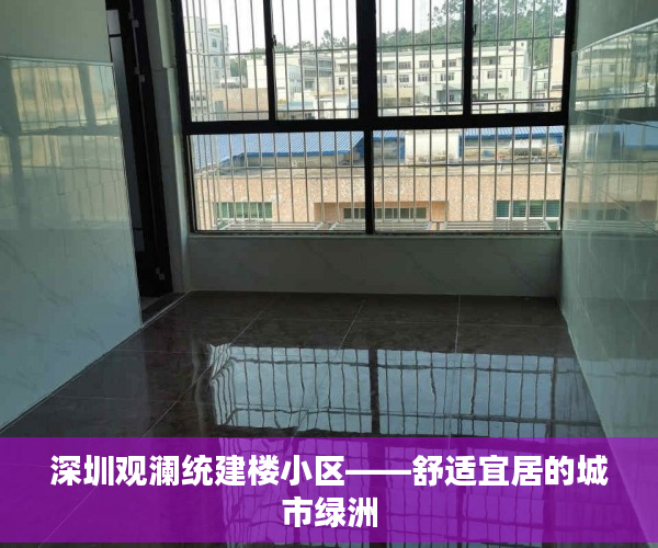 深圳观澜统建楼小区——舒适宜居的城市绿洲