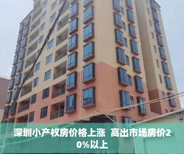 深圳小产权房价格上涨  高出市场房价20%以上