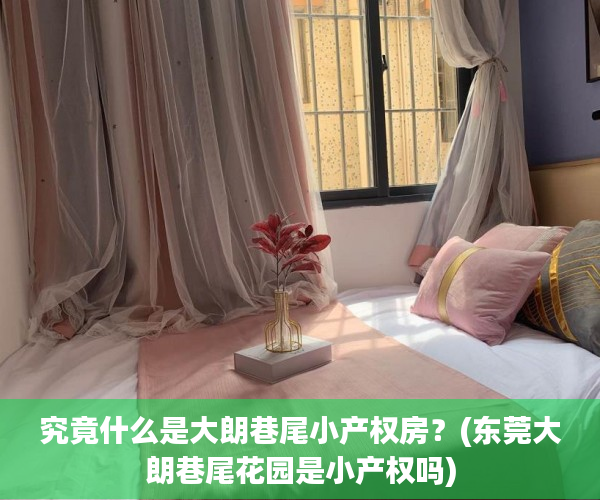 究竟什么是大朗巷尾小产权房？(东莞大朗巷尾花园是小产权吗)
