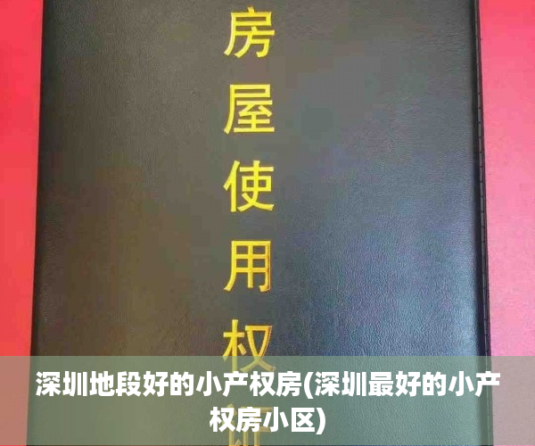 深圳地段好的小产权房(深圳最好的小产权房小区)