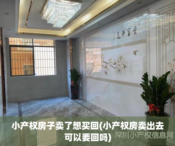 小产权房子卖了想买回(小产权房卖出去可以要回吗) 小产权房子卖了想买回(小产权房卖出去可以要回吗)