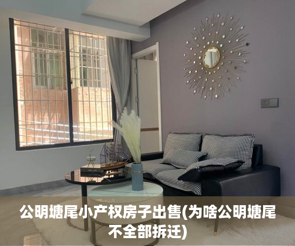 公明塘尾小产权房子出售(为啥公明塘尾不全部拆迁)